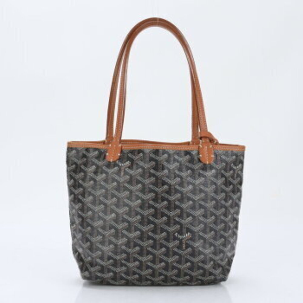 Goyard Saint Louis Junior herringbone handbag tote shoulder bag black